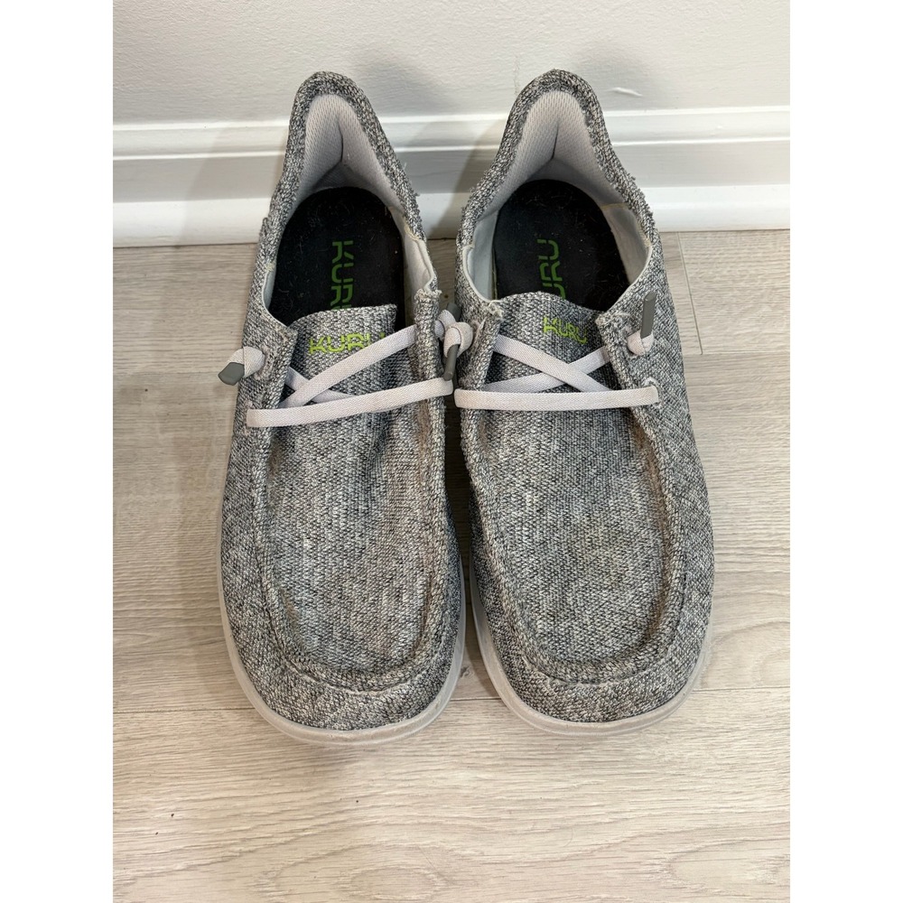 Kuru Roam Mens 12.5 Grey Marl Orthopedic Slip On Loafer Shoes Comfort Stretch